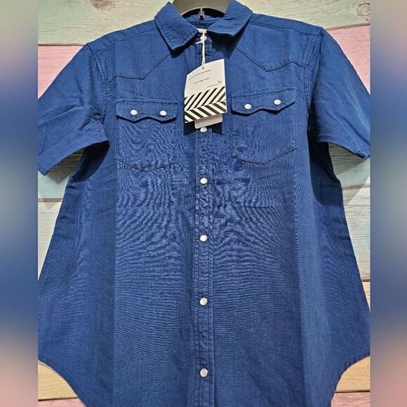 Women's Sandrine Roae x Free People Button Down Denim Shirt - Picture 2 of 4